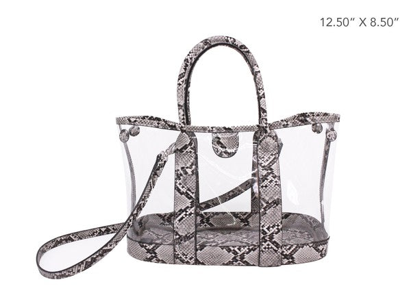 Snake Skin Clear Bag