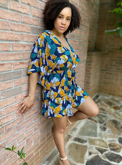 Floral Leaf Romper