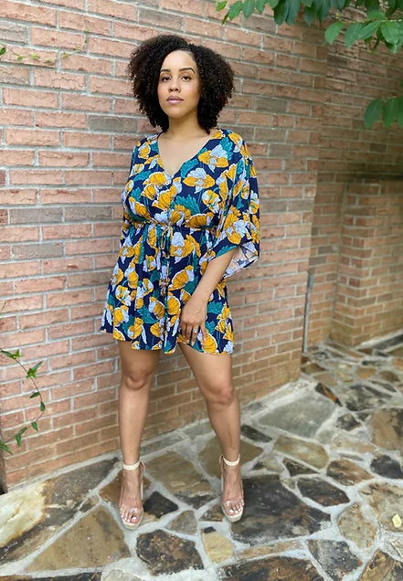 Floral Leaf Romper