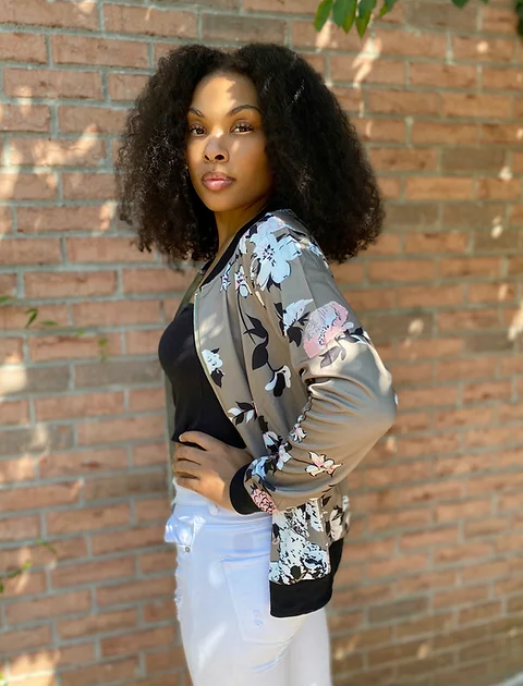 Floral Bomber Jacket