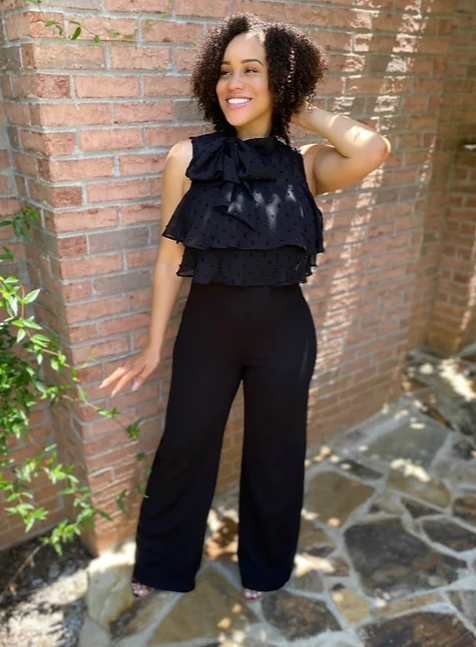 Tie Neck Jumpsuit