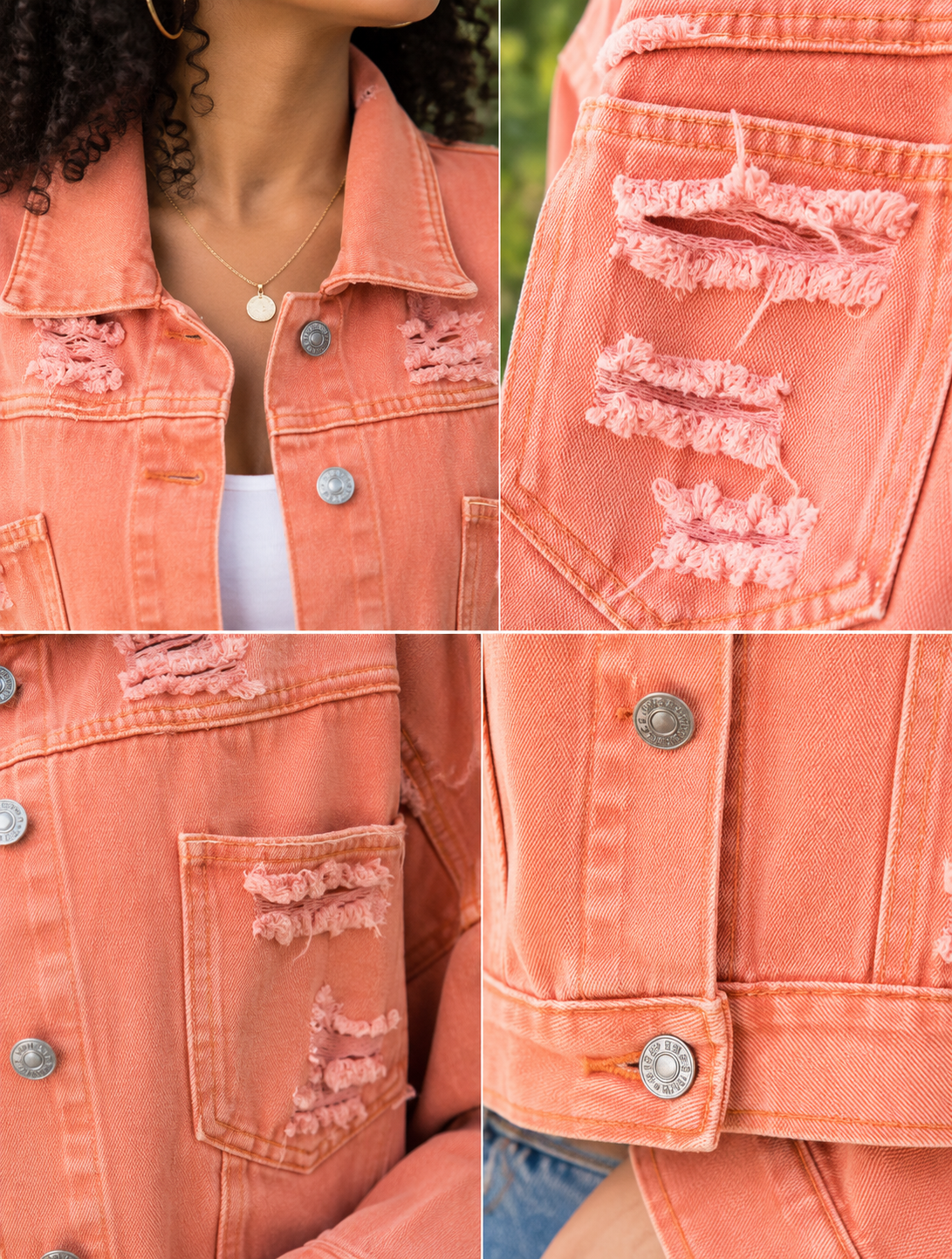 Rhinestone Fringe Denim Jacket