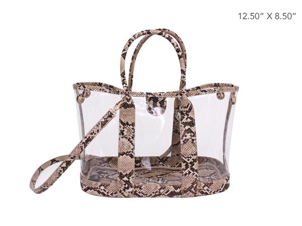 Snake Skin Clear Bag
